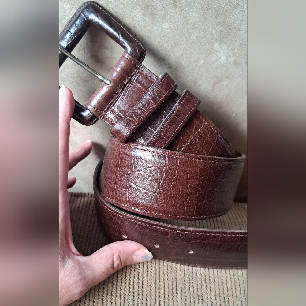 Ladies Vtg Guy Montague Leather Belt USA 1.10 Inch Wide Small-Med